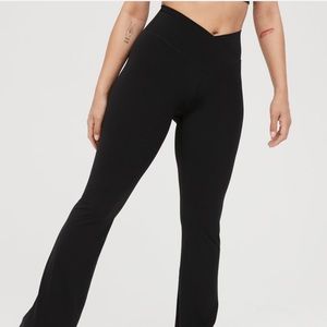 Aerie High Waisted Crossover Flare Leggings